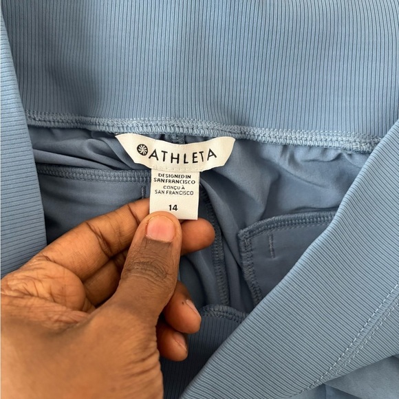 ATHLETA Pant Nolita Skyline Blue Crop Stretch Pull-On Lightweight Casual Travel - Picture 5 of 8